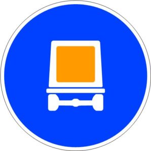 R-414
Calzada para
vehículos que
transporten
mercancías peligrosas